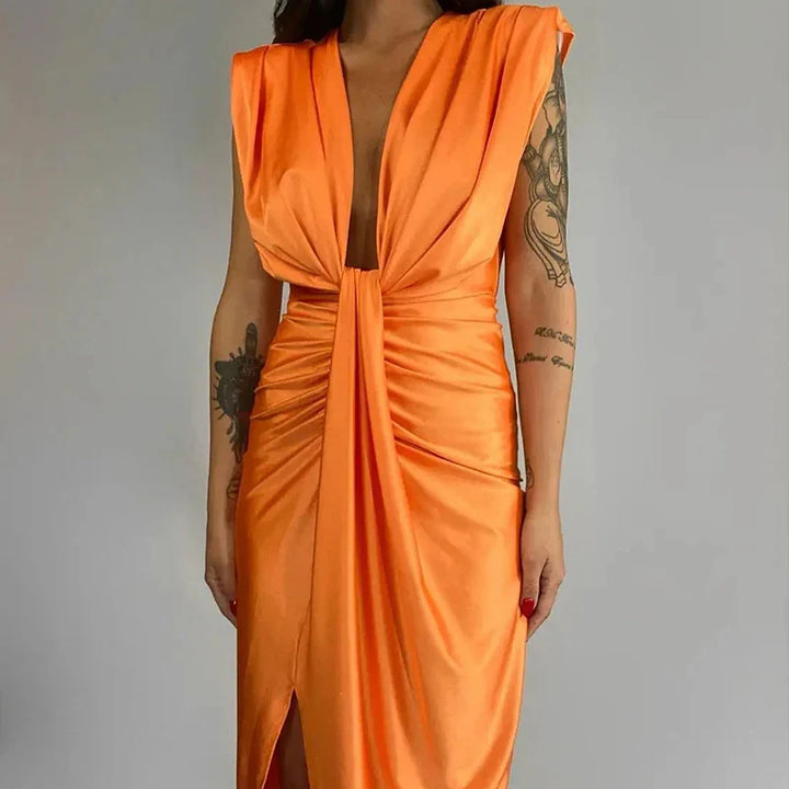 Leettala | Robe Élégante Fendue Soirée pour Femmes