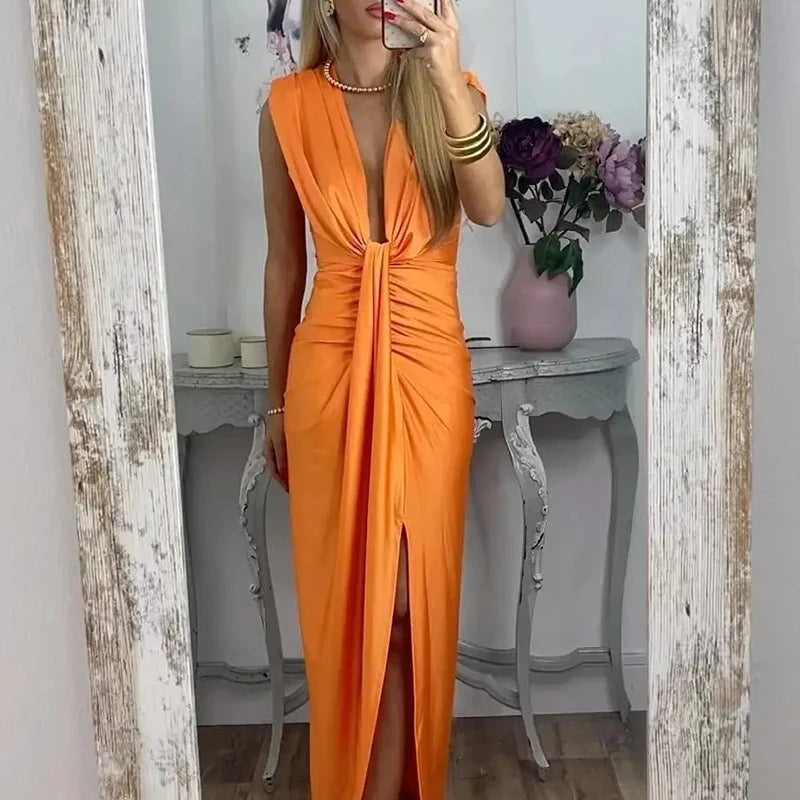 Leettala | Robe Élégante Fendue Soirée pour Femmes
