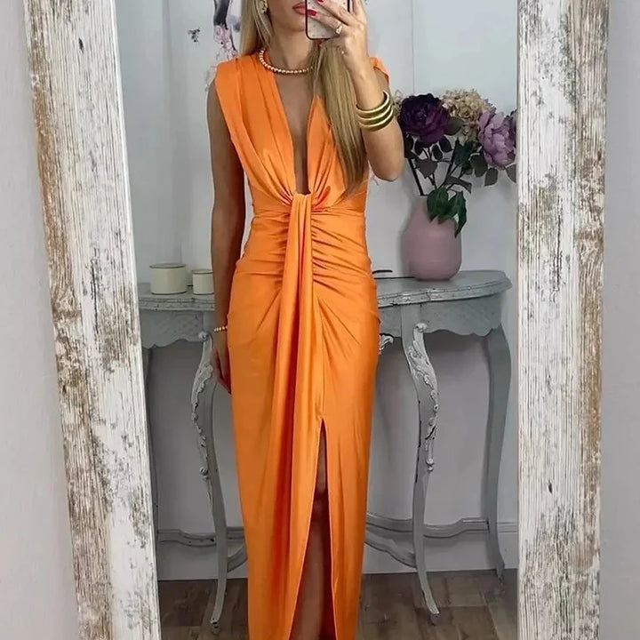 Leettala | Robe Élégante Fendue Soirée pour Femmes