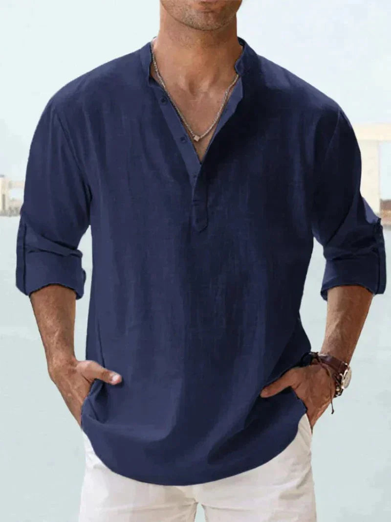 Veonnan | Chemise en lin respirante pour hommes