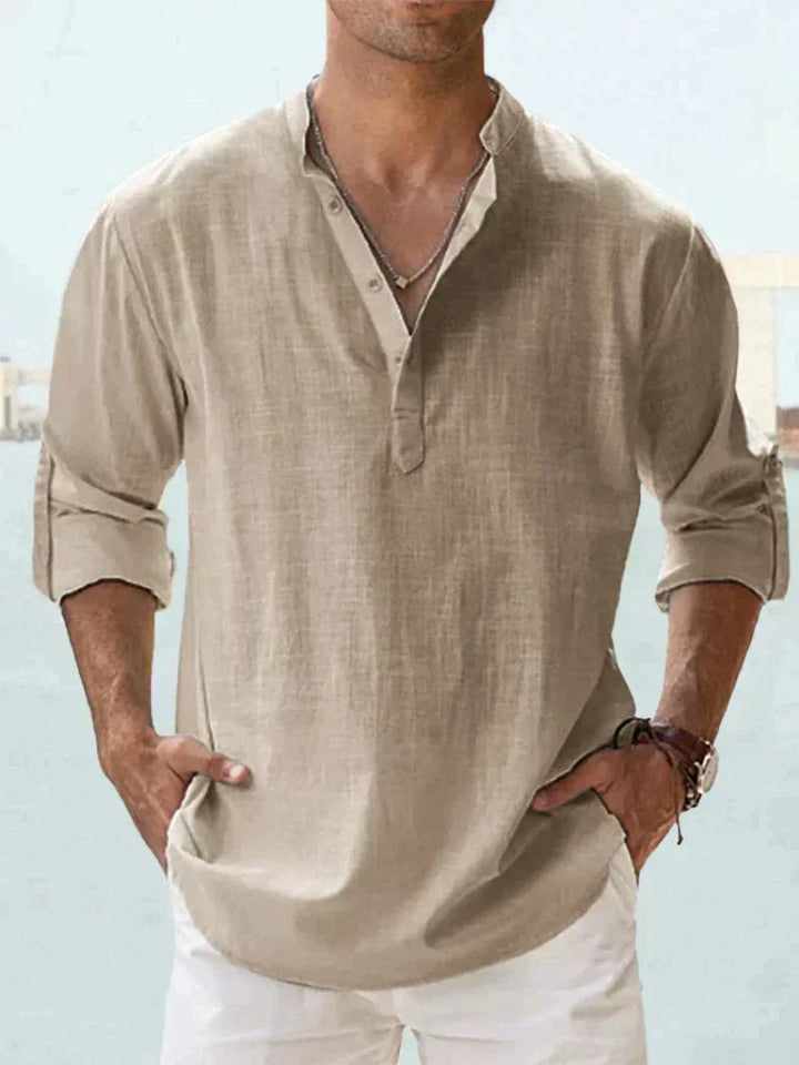 Veonnan | Chemise en lin respirante pour hommes