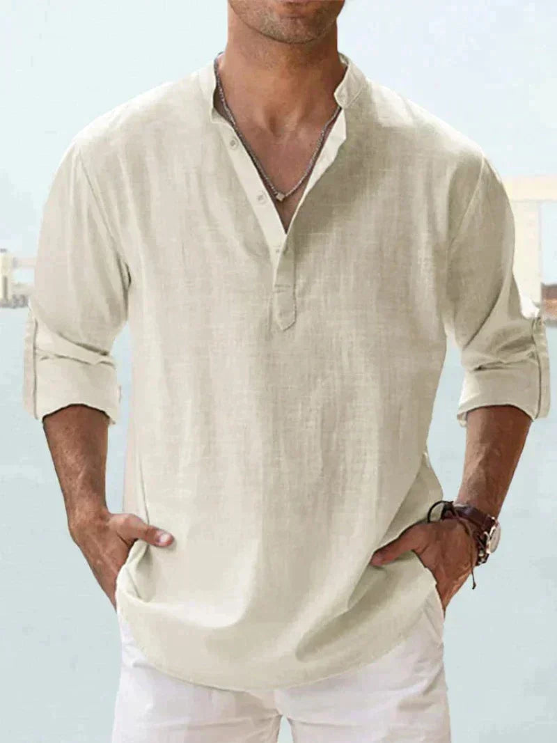 Veonnan | Chemise en lin respirante pour hommes