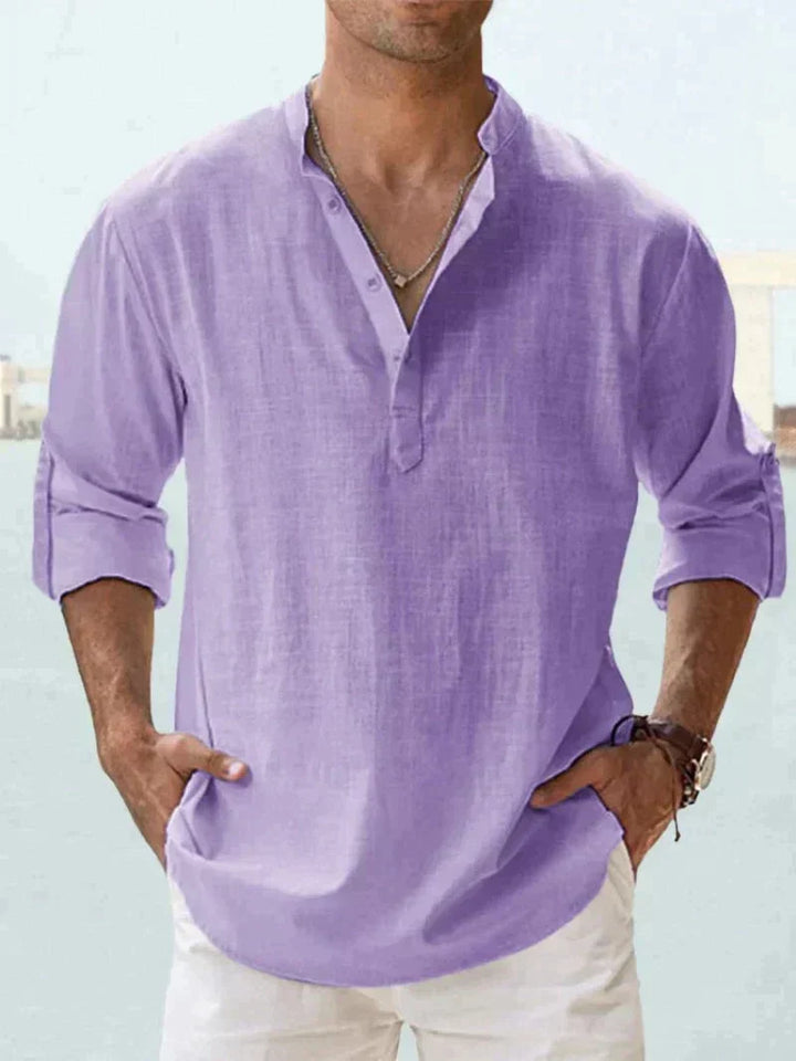 Veonnan | Chemise en lin respirante pour hommes