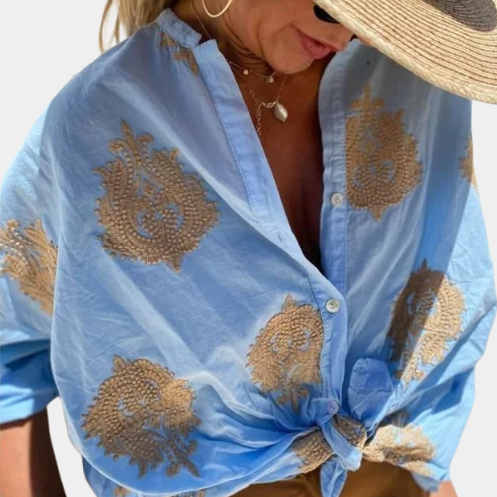 Laaynena | Chemise Imprimée Manches Longues Pour Femmes