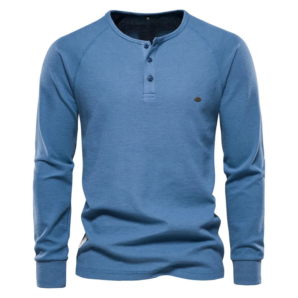 Seevax | T-shirt Moderne Henley pour Hommes