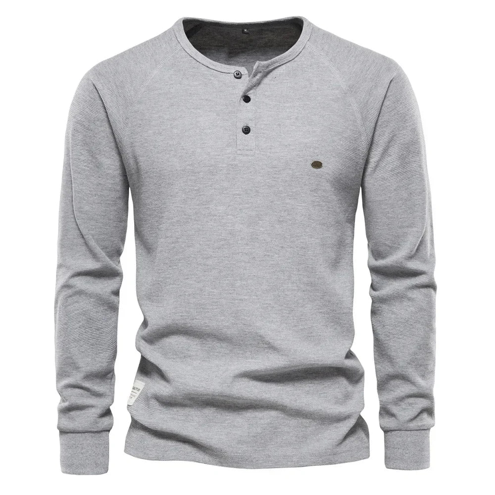 Seevax | T-shirt Moderne Henley pour Hommes