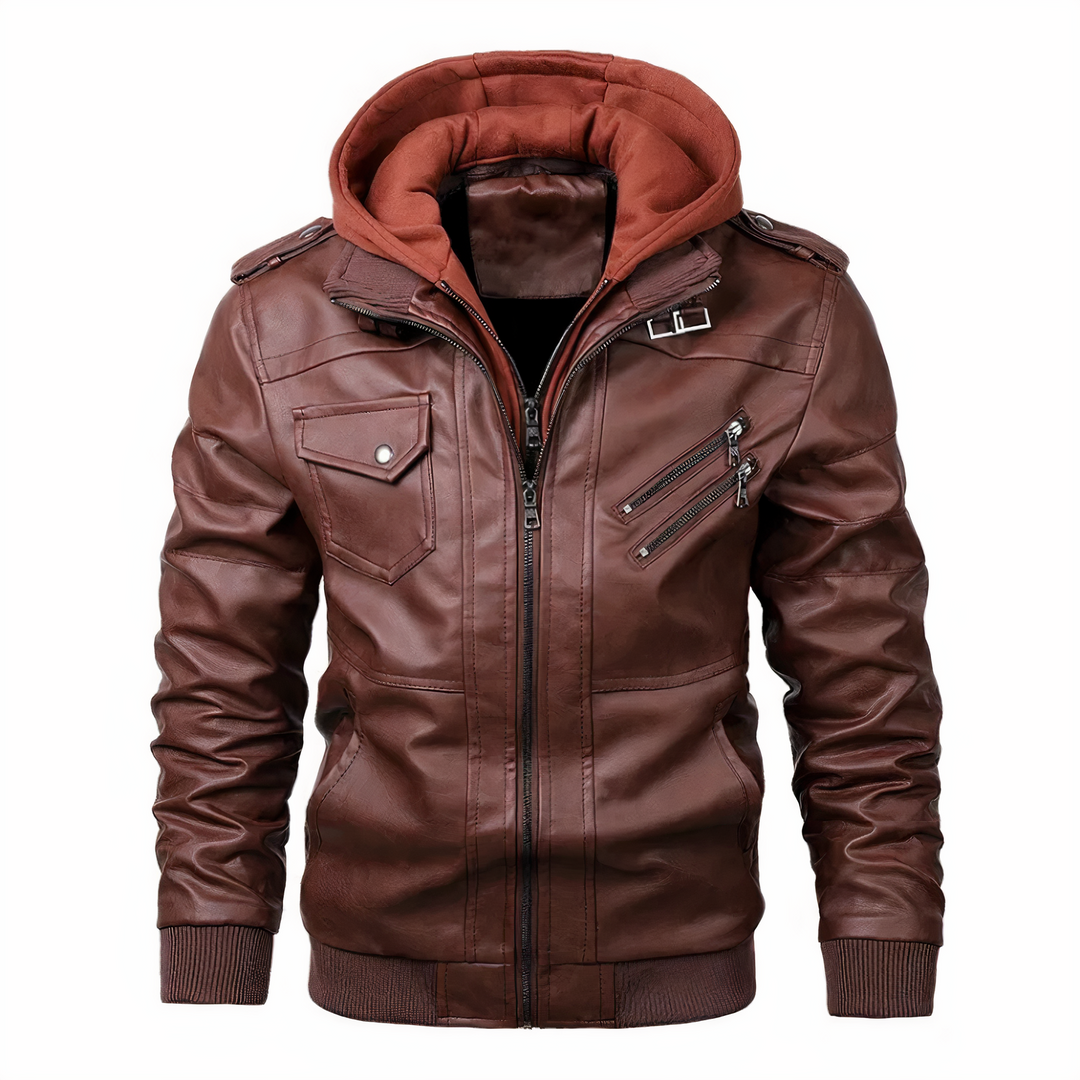 Moirax | Veste moto en simili cuir pour hommes