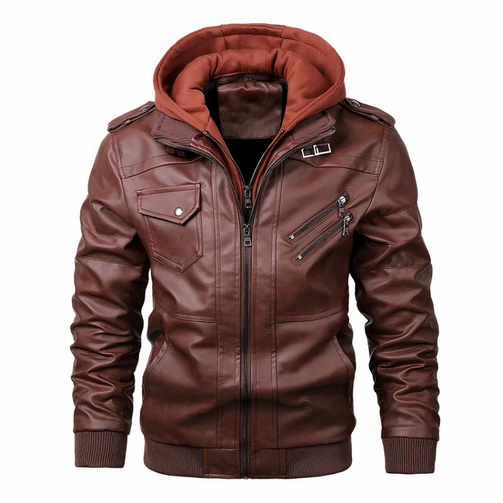Moirax | Veste moto en simili cuir pour hommes