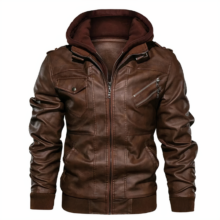 Moirax | Veste moto en simili cuir pour hommes