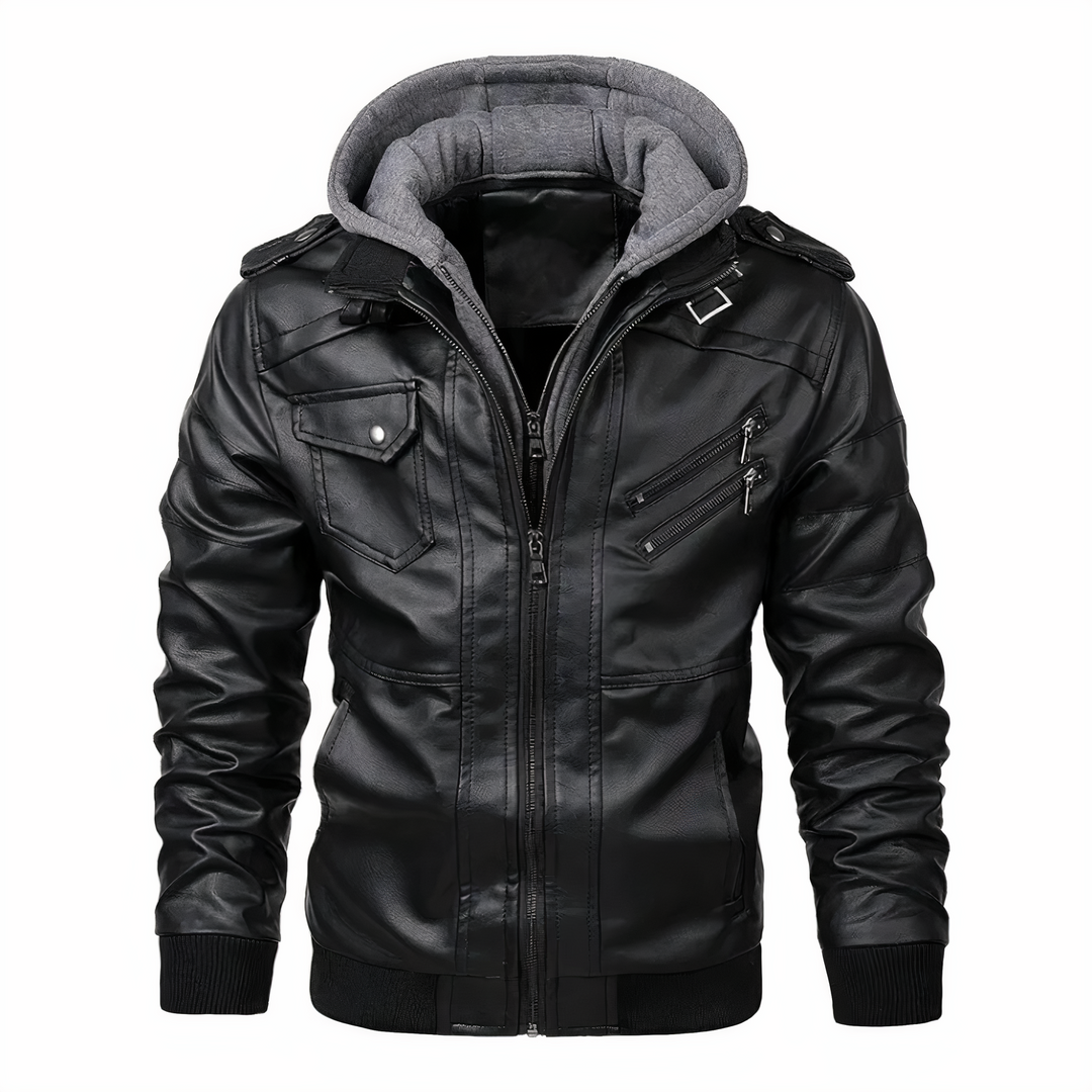 Moirax | Veste moto en simili cuir pour hommes
