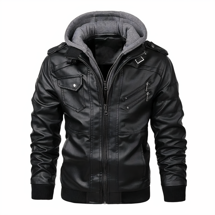 Moirax | Veste moto en simili cuir pour hommes