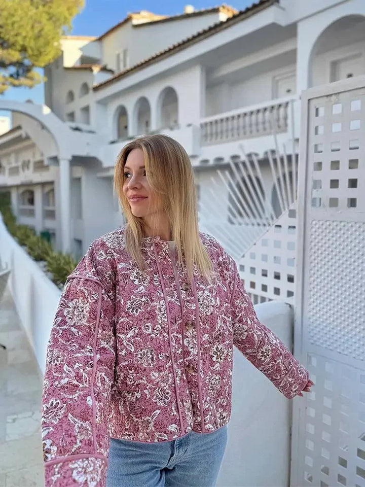 Naettasa | Haut Décontracté Imprimé Fleurs pour Femmes