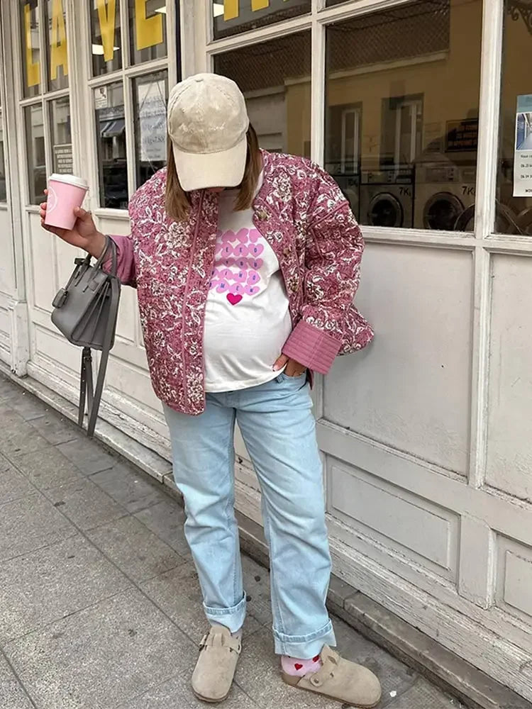 Naettasa | Haut Décontracté Imprimé Fleurs pour Femmes