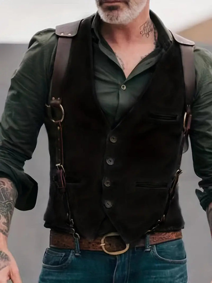 Luirar Noir Sans Manche Gilet – Octavio