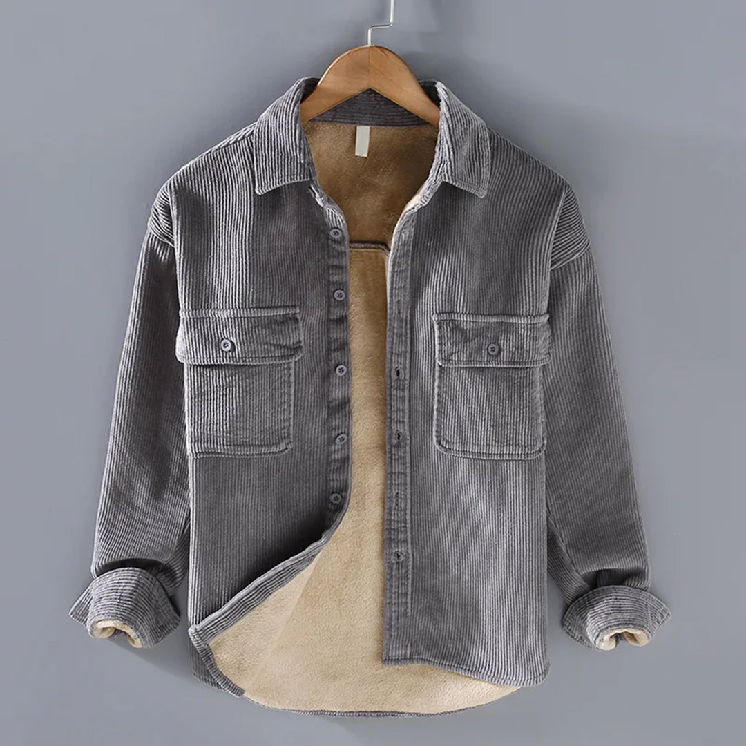 Laaynem | Chemise d'hiver en velours côtelé pour hommes