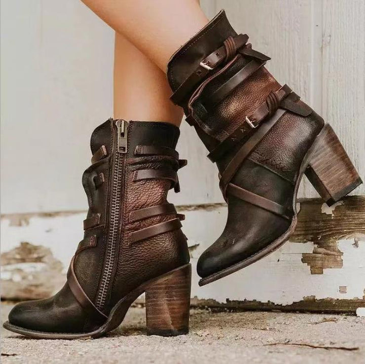Eelleama | Bottes en cuir élégantes pour femmes