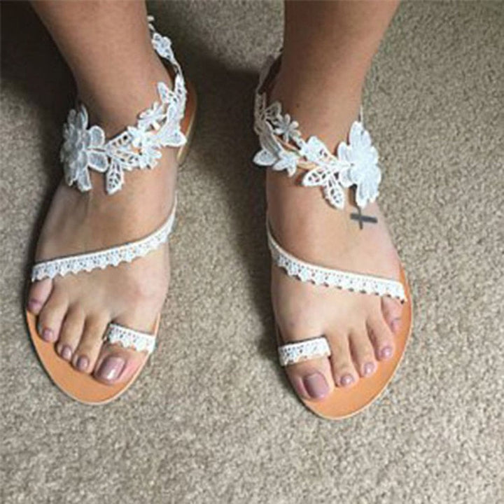 Niaynela | Chaussons en dentelle avec motif floral