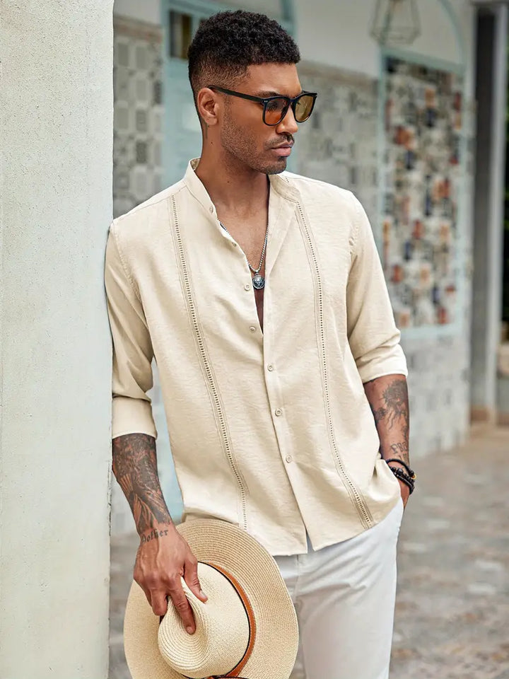 Vaettas | Élégante Chemise Cubaine Légère pour Homme