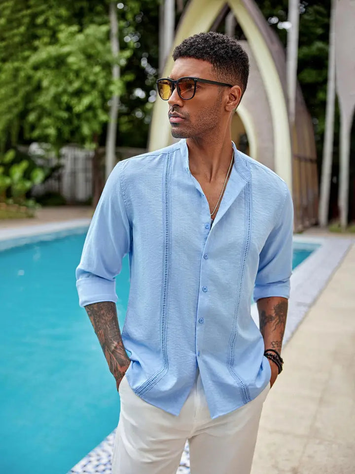 Vaettas | Élégante Chemise Cubaine Légère pour Homme