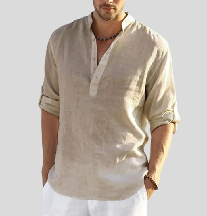 Laoraes | Chemise décontractée en lin pour homme