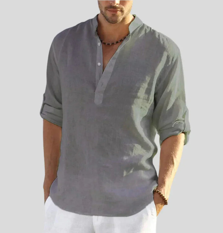 Laoraes | Chemise décontractée en lin pour homme