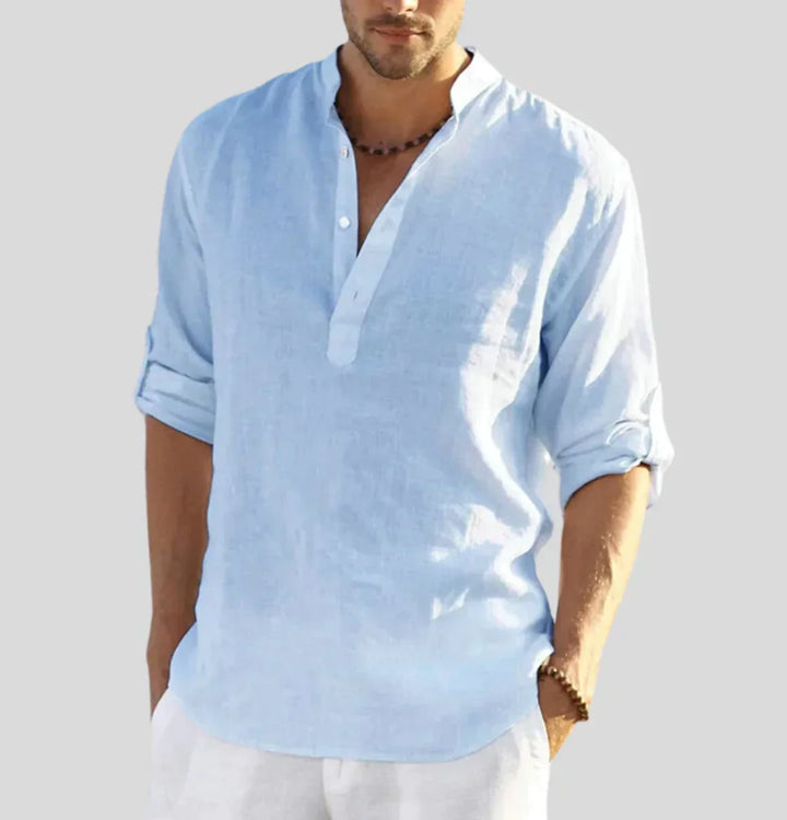 Laoraes | Chemise décontractée en lin pour homme