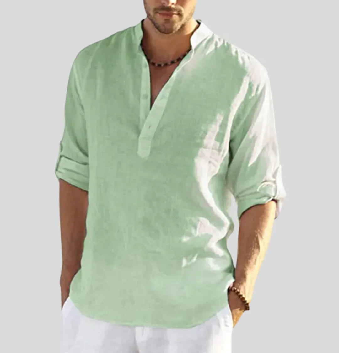 Laoraes | Chemise décontractée en lin pour homme