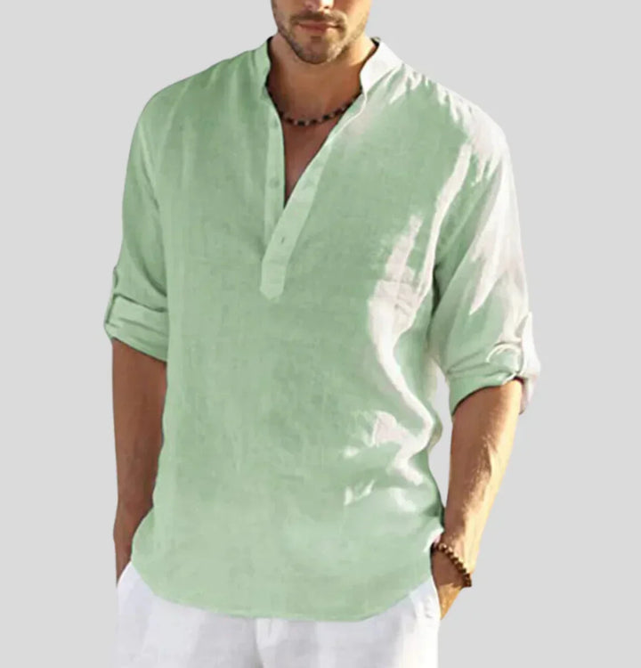Laoraes | Chemise décontractée en lin pour homme