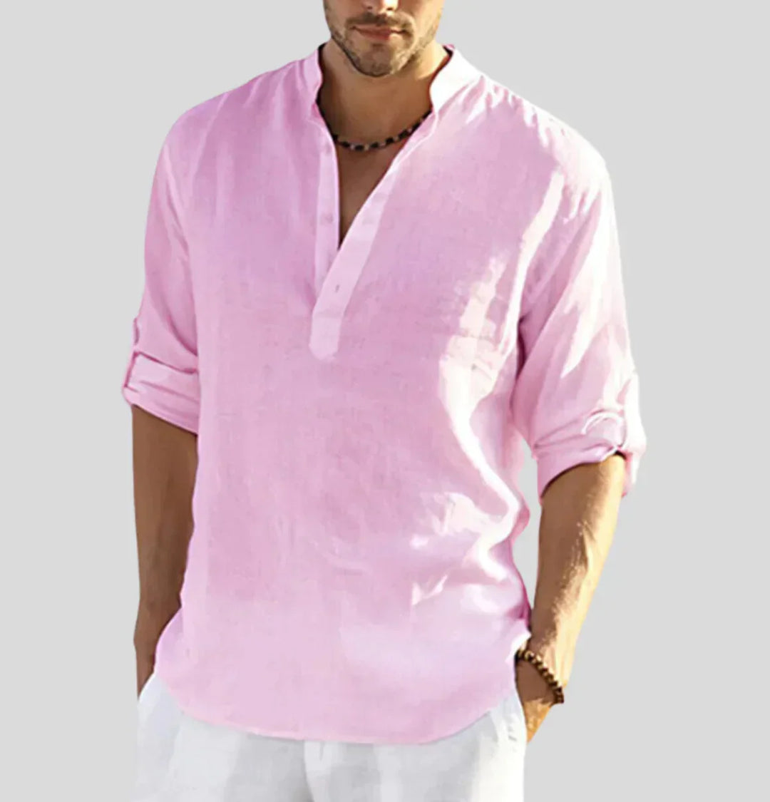 Laoraes | Chemise décontractée en lin pour homme