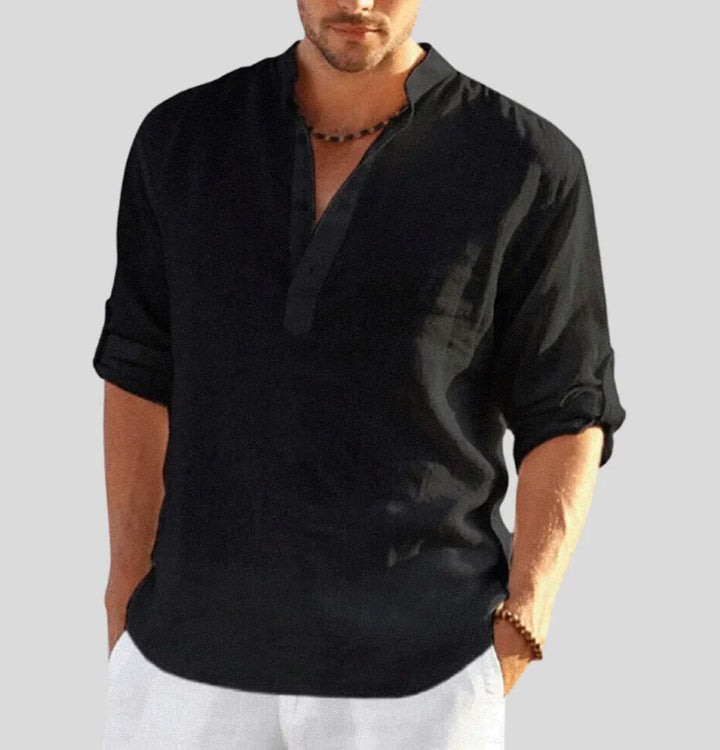 Laoraes | Chemise décontractée en lin pour homme