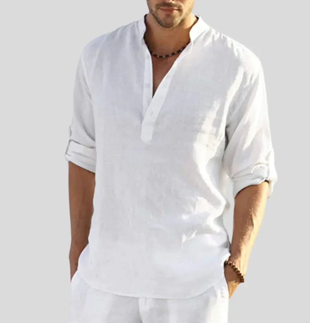 Laoraes | Chemise décontractée en lin pour homme