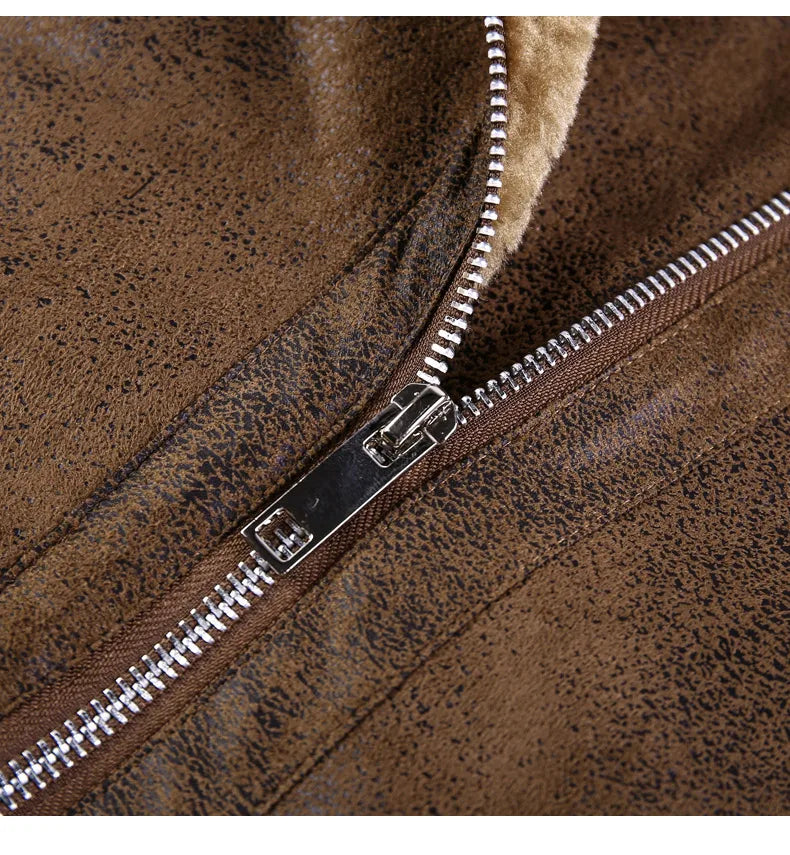 Raorar | Veste en cuir pour homme marron