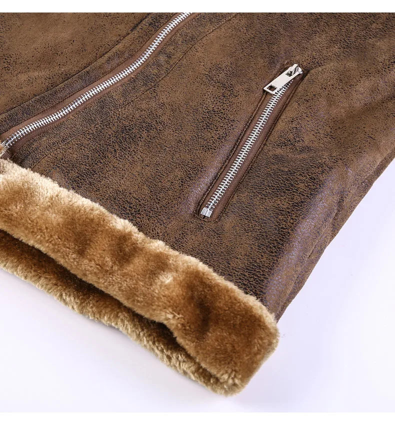 Raorar | Veste en cuir pour homme marron