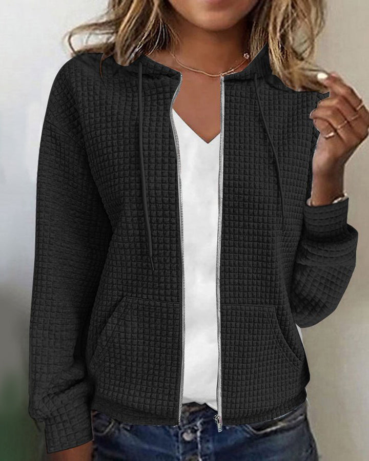 Valinema | Cardigan à capuche zippé pour femmes