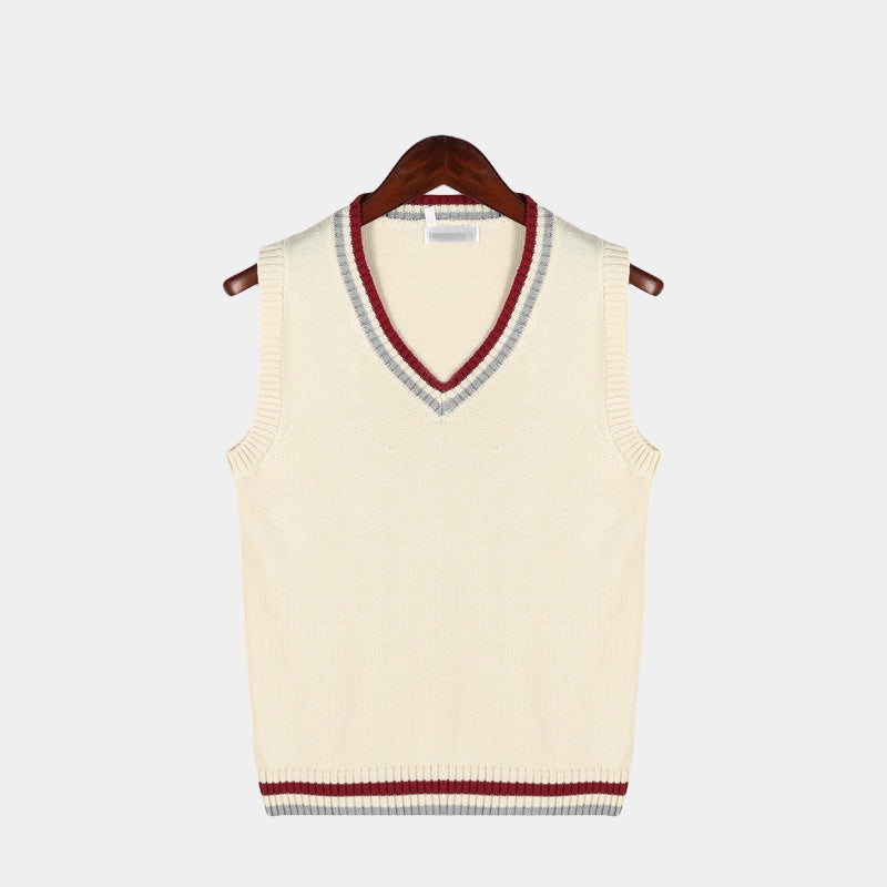 Viayax | Gilet rayé à col en V pour hommes