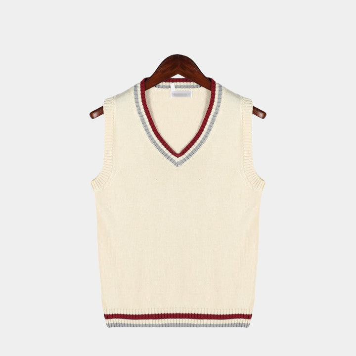 Viayax | Gilet rayé à col en V pour hommes