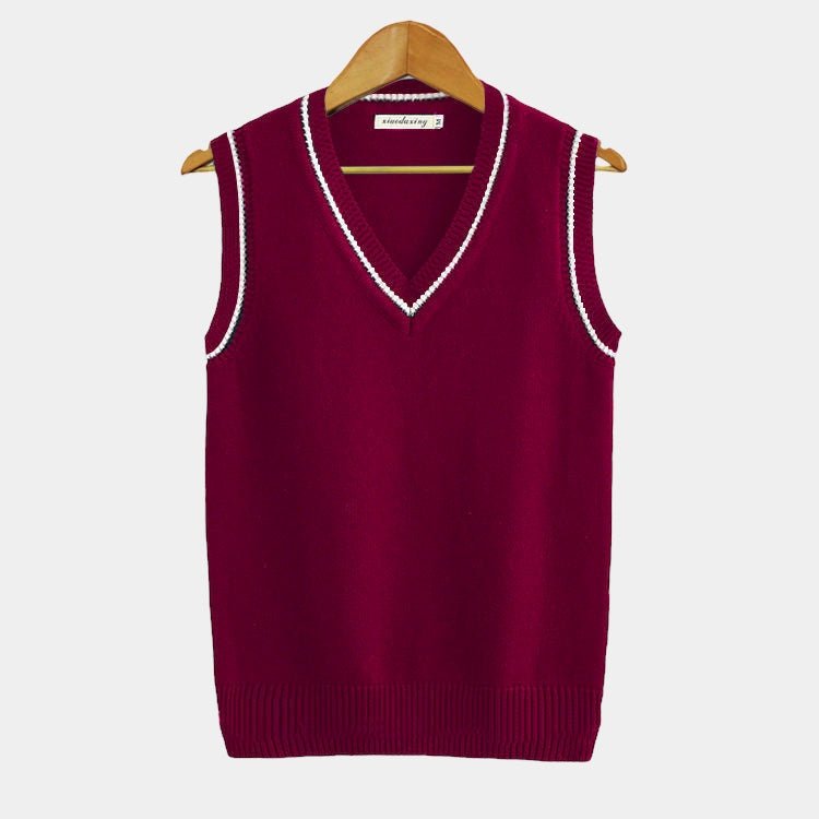 Viayax | Gilet rayé à col en V pour hommes