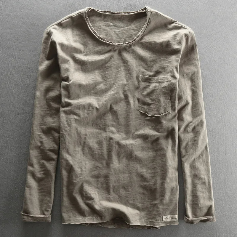 Lienan | T-shirt décontracté à manches longues pour hommes