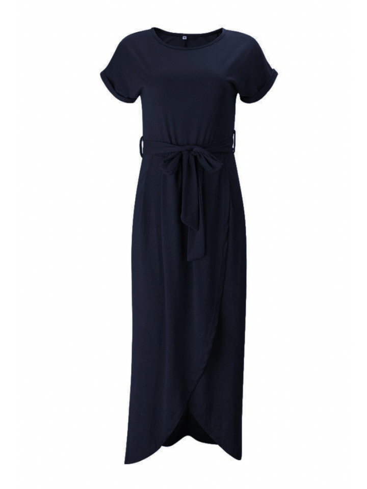 Saenama | Robe Asymétrique à Manches Courtes pour Femmes