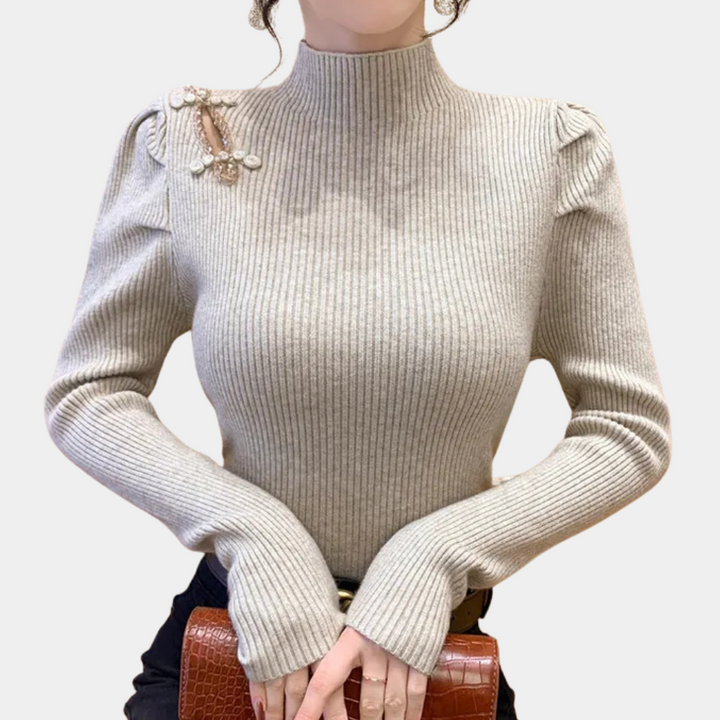 Oiraxa | Pull côtelé élégant femme