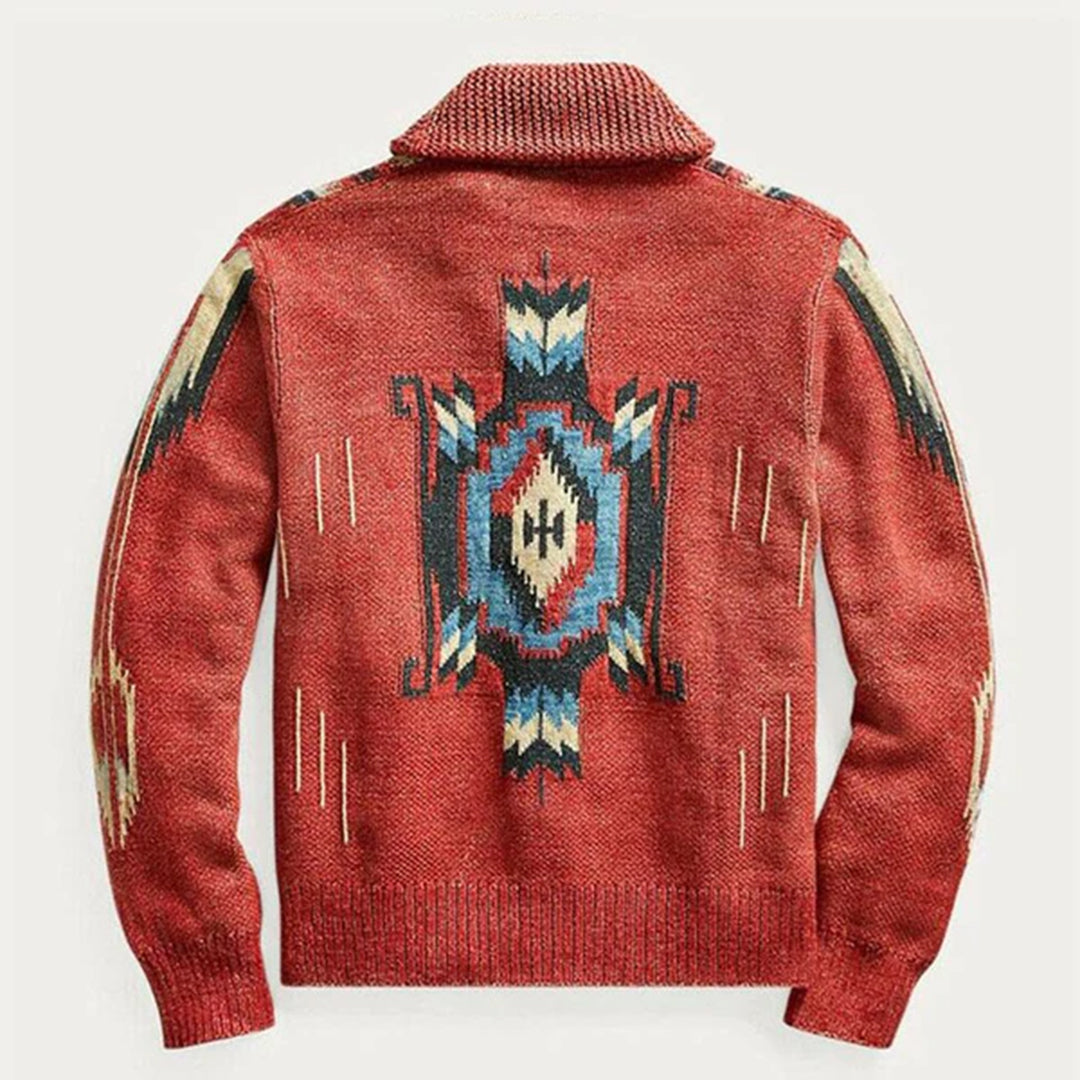 Aaras | Veste en tricot jacquard style vintage pour hommes