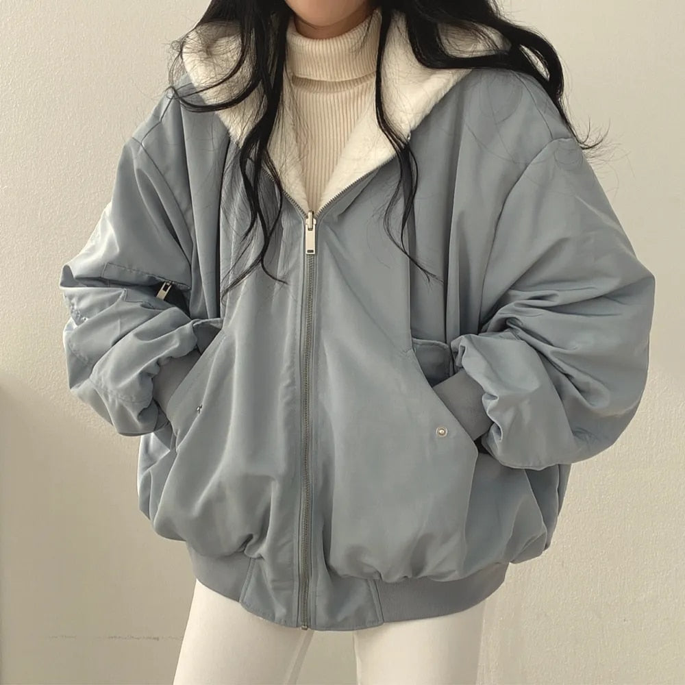 Nievaxa | Manteau en coton simple et décontracté pour femme