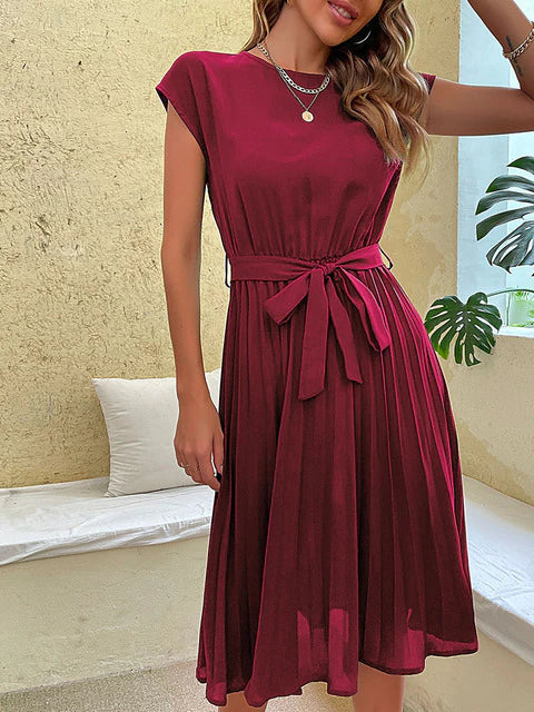 Naelleaxa | Elégante robe d'été avec ceinture et ligne A fluide