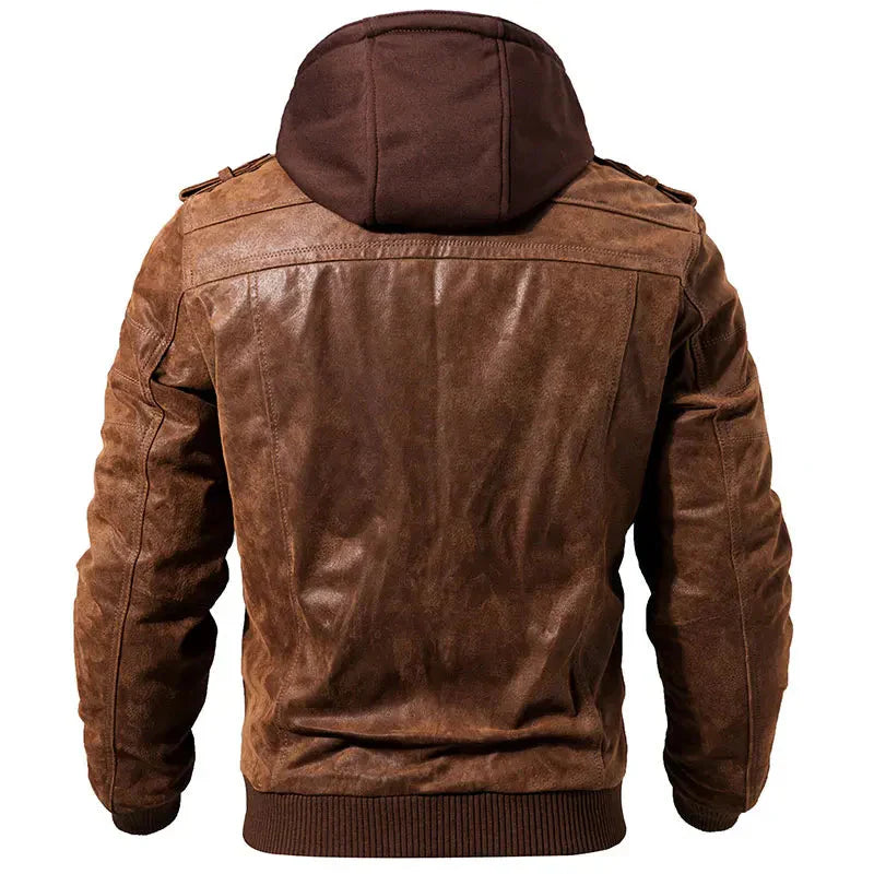 Maenam | Blouson Cuir Élégant pour Hommes