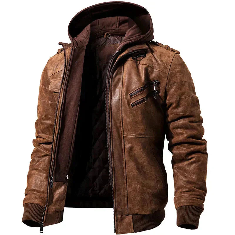 Maenam | Blouson Cuir Élégant pour Hommes