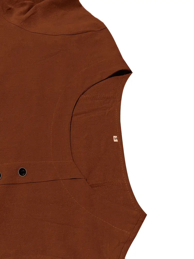 Riaynema | T-shirt décontracté à boutons pour femmes