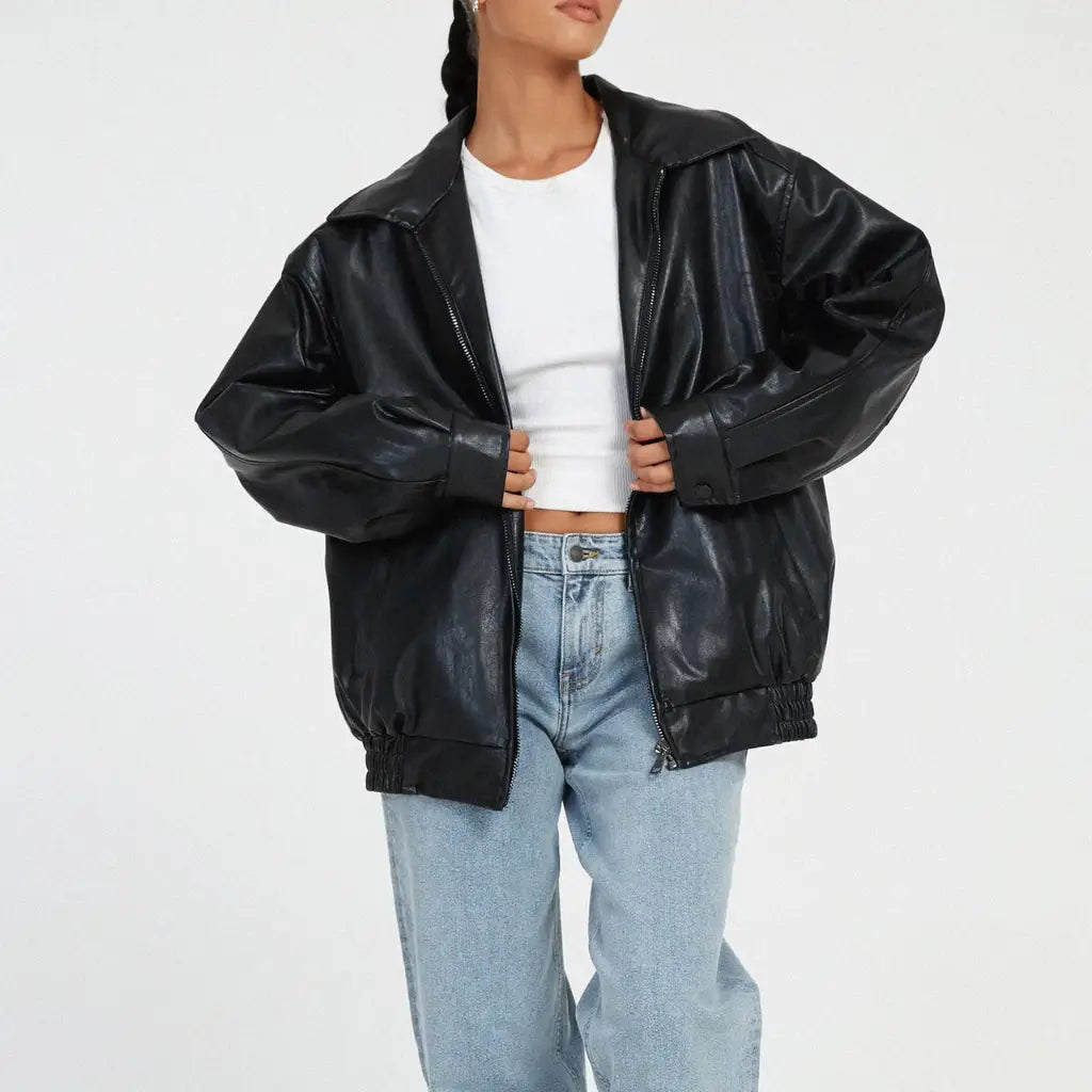 Viayara | Élégante veste en cuir femme