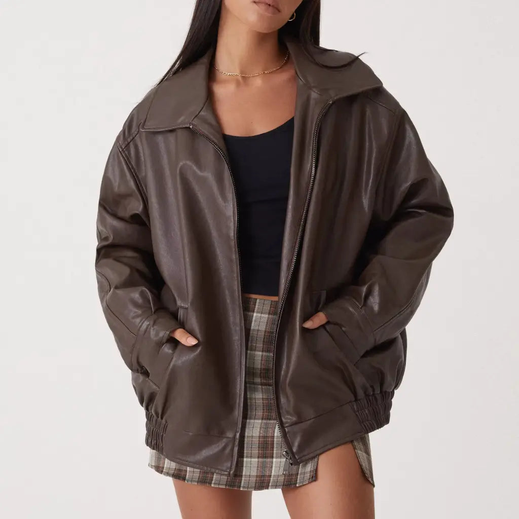 Viayara | Élégante veste en cuir femme