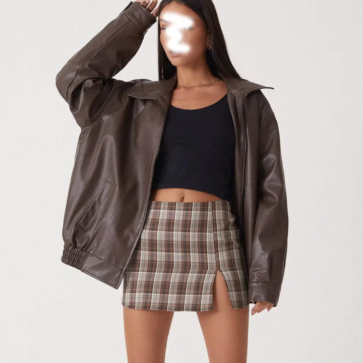 Viayara | Élégante veste en cuir femme