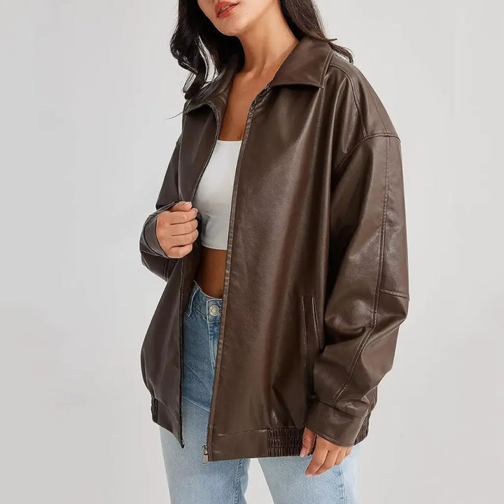 Viayara | Élégante veste en cuir femme
